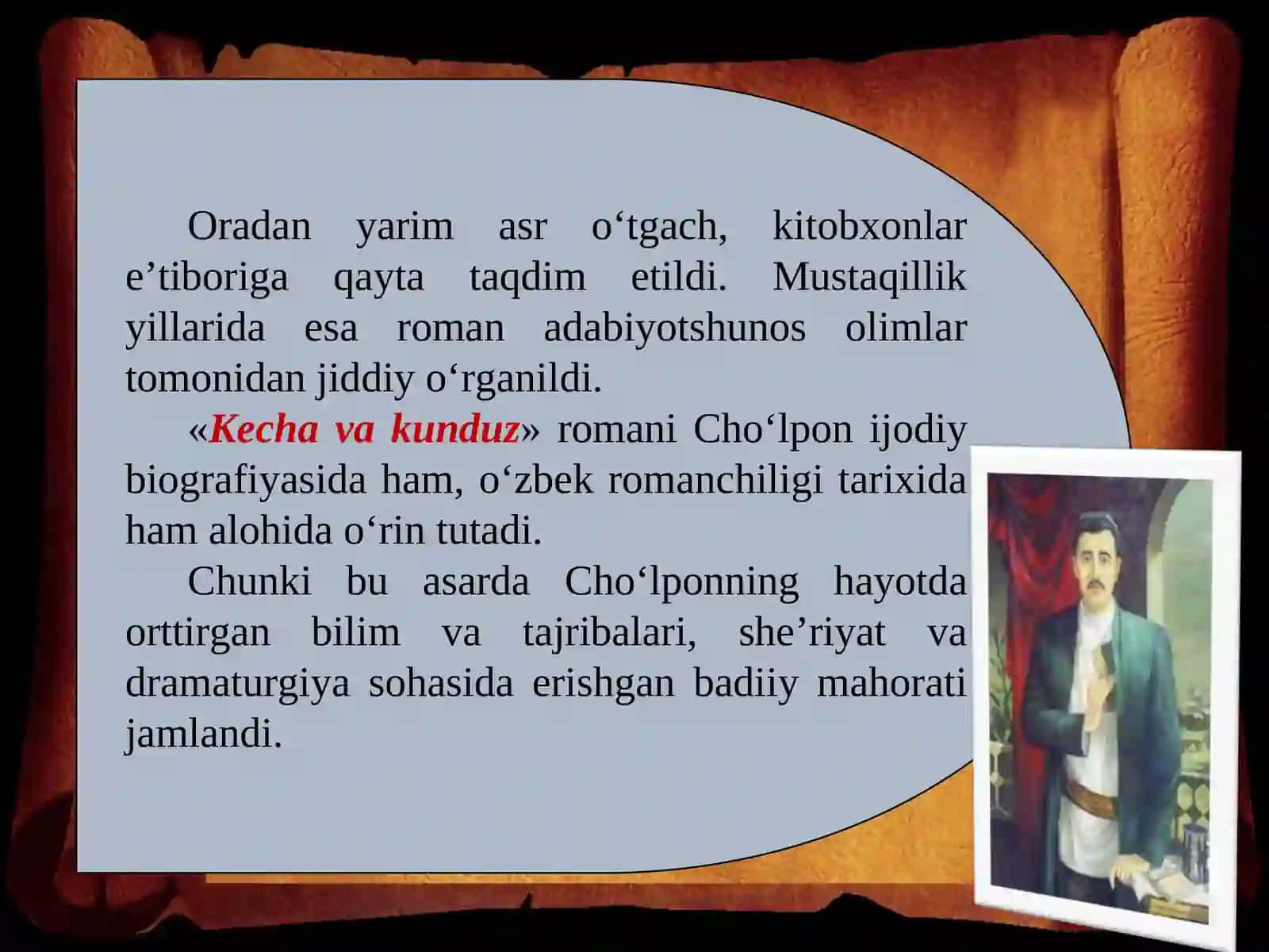 «KECHA VA KUNDUZ» ROMANI HAQIDA 4