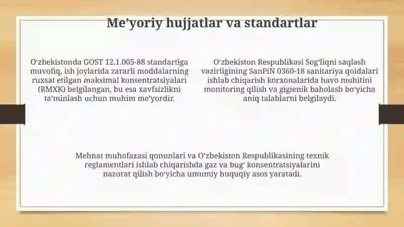 Xavfli gaz va bugʻlarni aniqlash usullari va standartlari 4