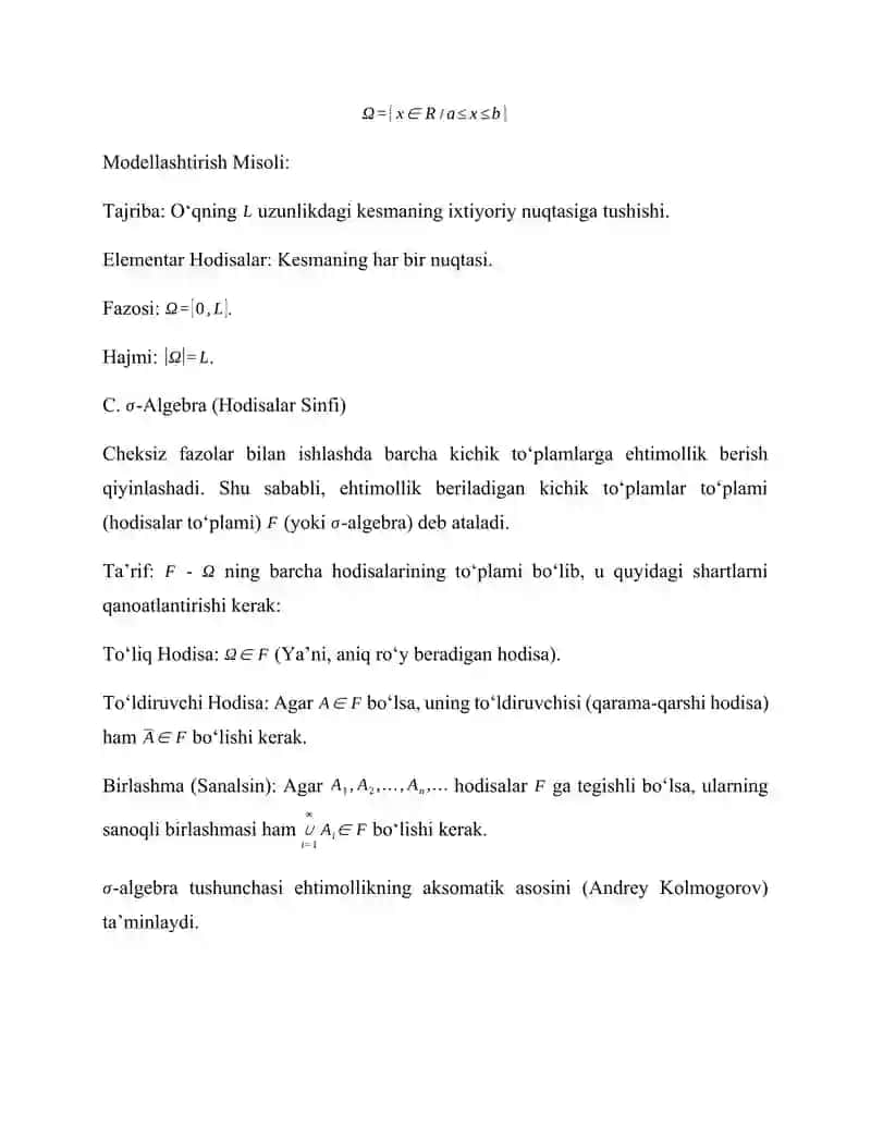 Elementar hodisalar fazosi 4