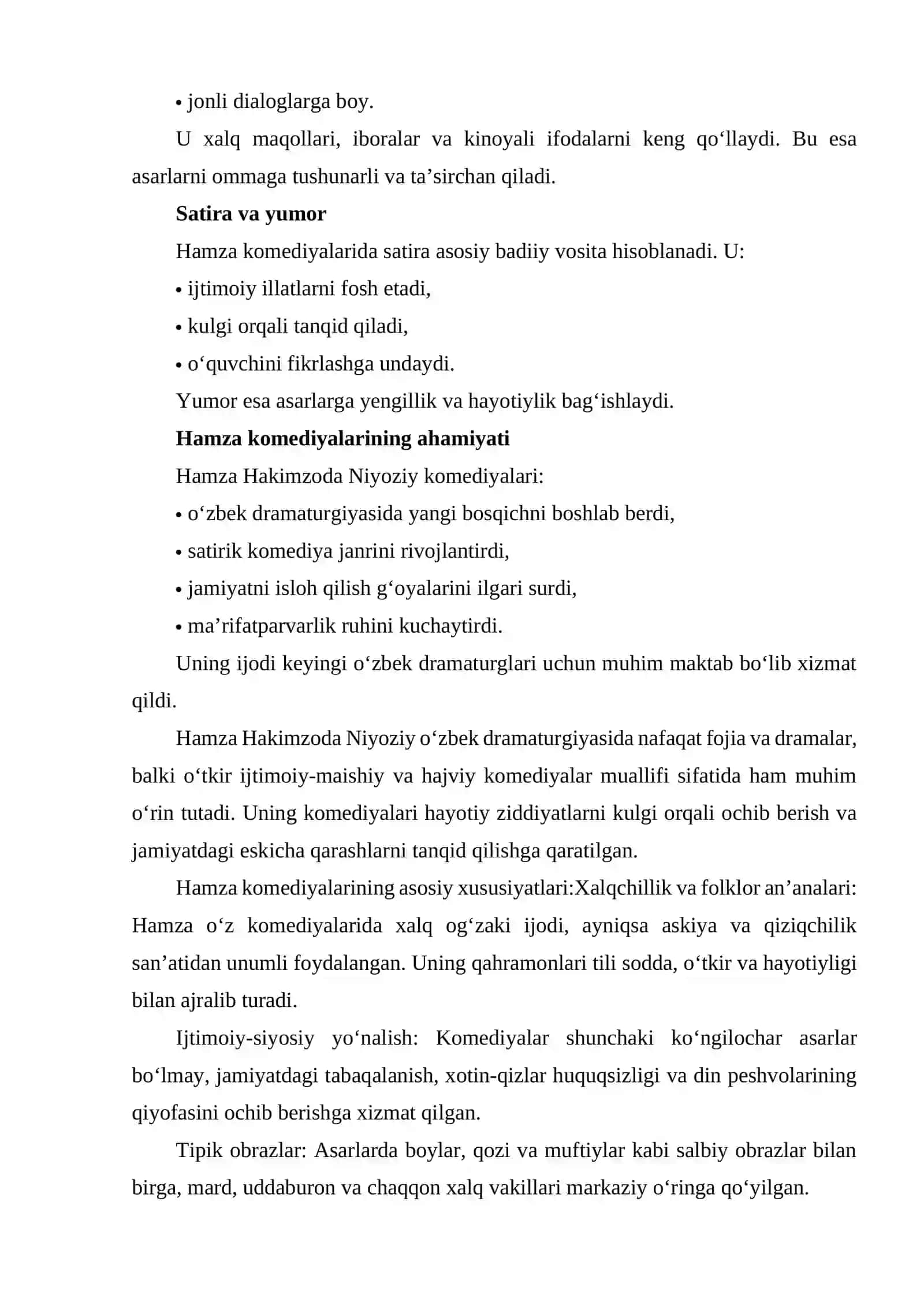 HAMZA HAKIMZODA NIYOZIYNING KOMEDIYALARI TAHLILI 4
