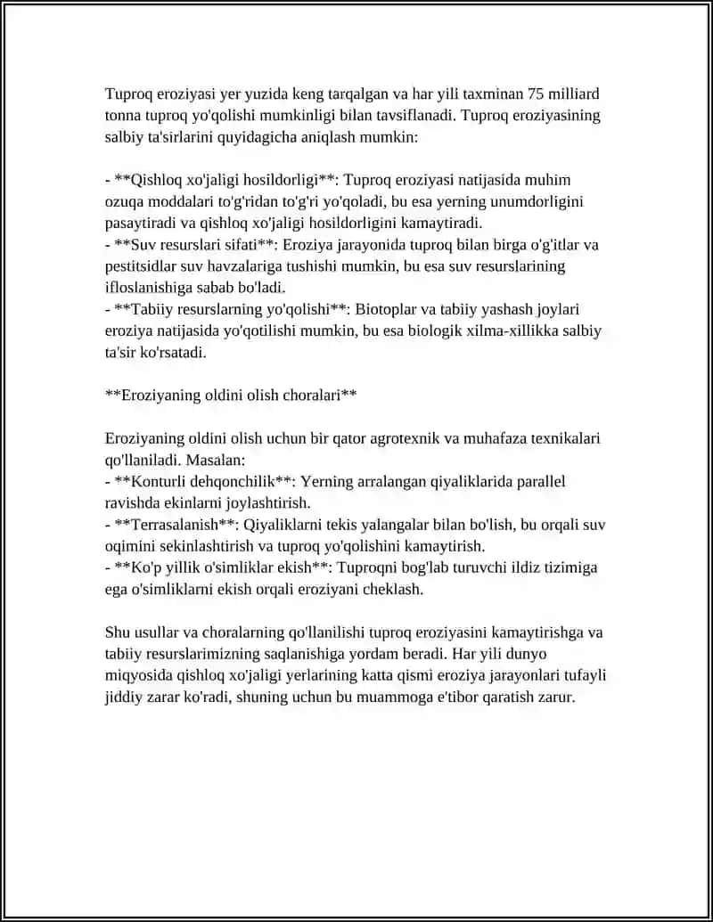 Tuproq Eroziyasi va Muhofazasi 4