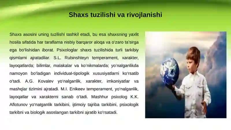 Shaxs nazariyalari 4
