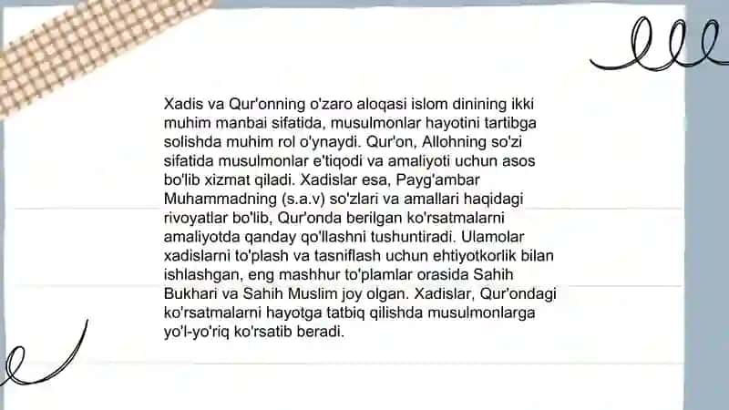 Xadis ilmi va uning tarbiyaviy ahamiyati 4