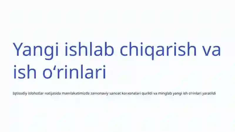 Iqtisodiy islohotlarning natijalari: Oʻzbekistonning yangi iqtisodiy davri 4