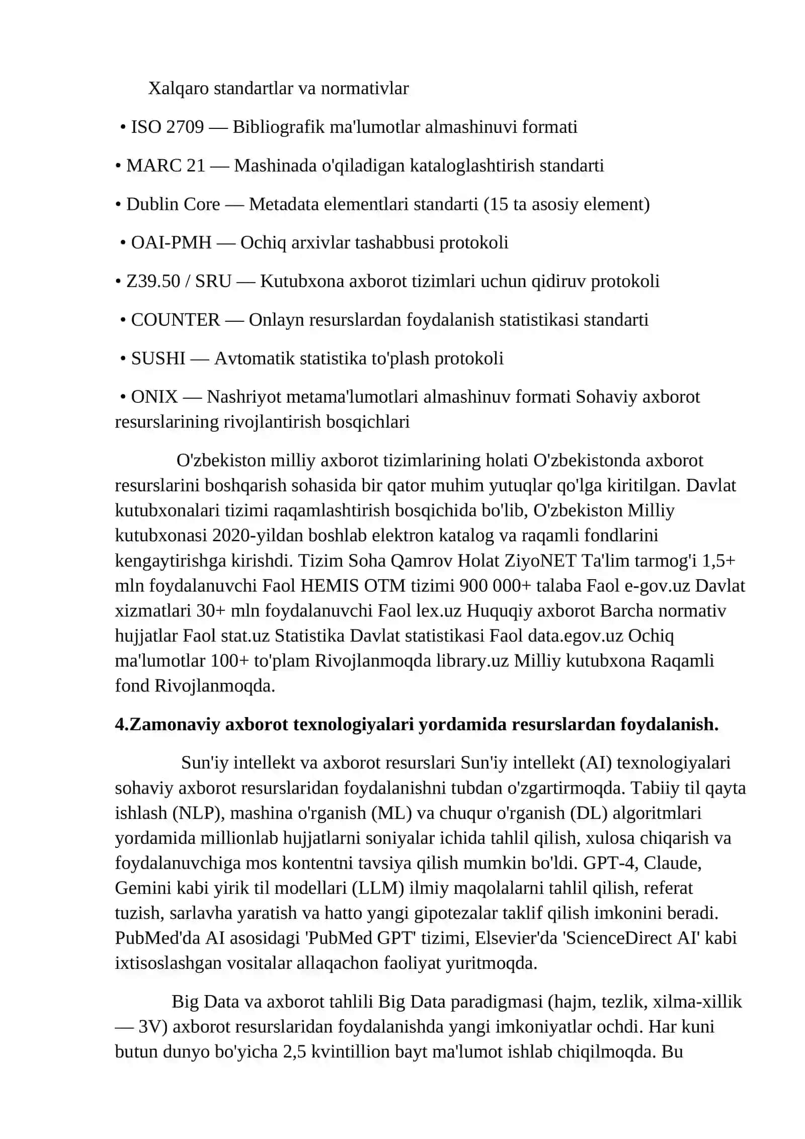 Sohaviy axborot resurslarining rivojlanish bosqichlari 4