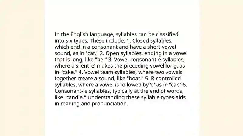 Syllables 4