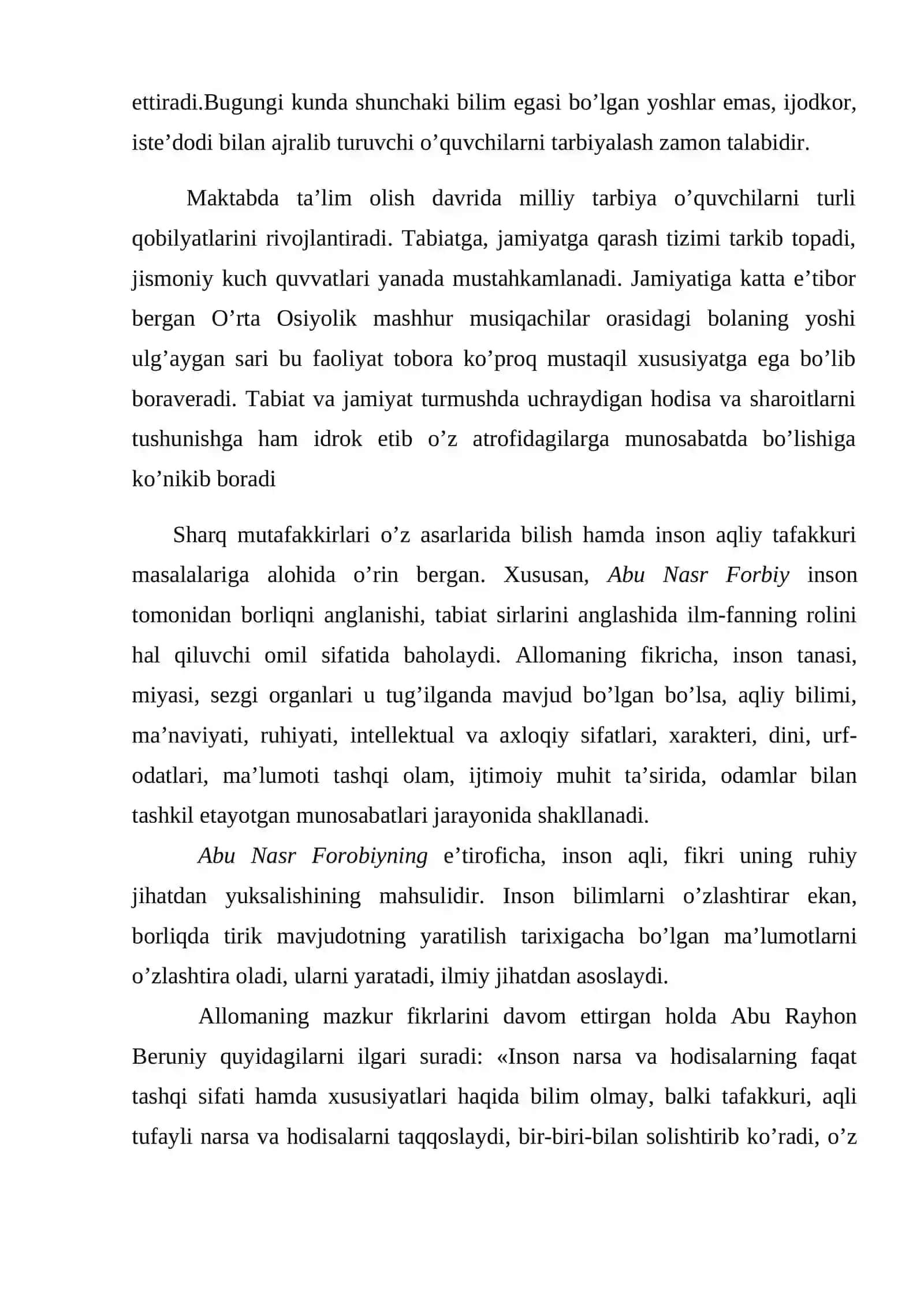 O'QUVCHILARDA DO'STLIK VA O'RTOQLIKNI TARBIYALASHDA SHARQ MUTAFFAKKIRLARI MEROSIDAN FOYDALANISH 4