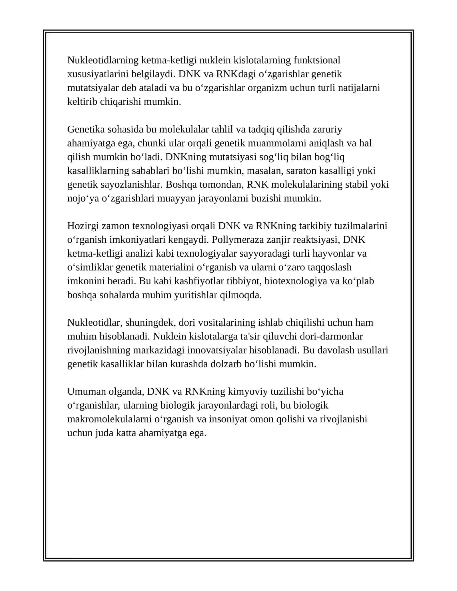 Nuklein Kislotalar Almashinuvi 4