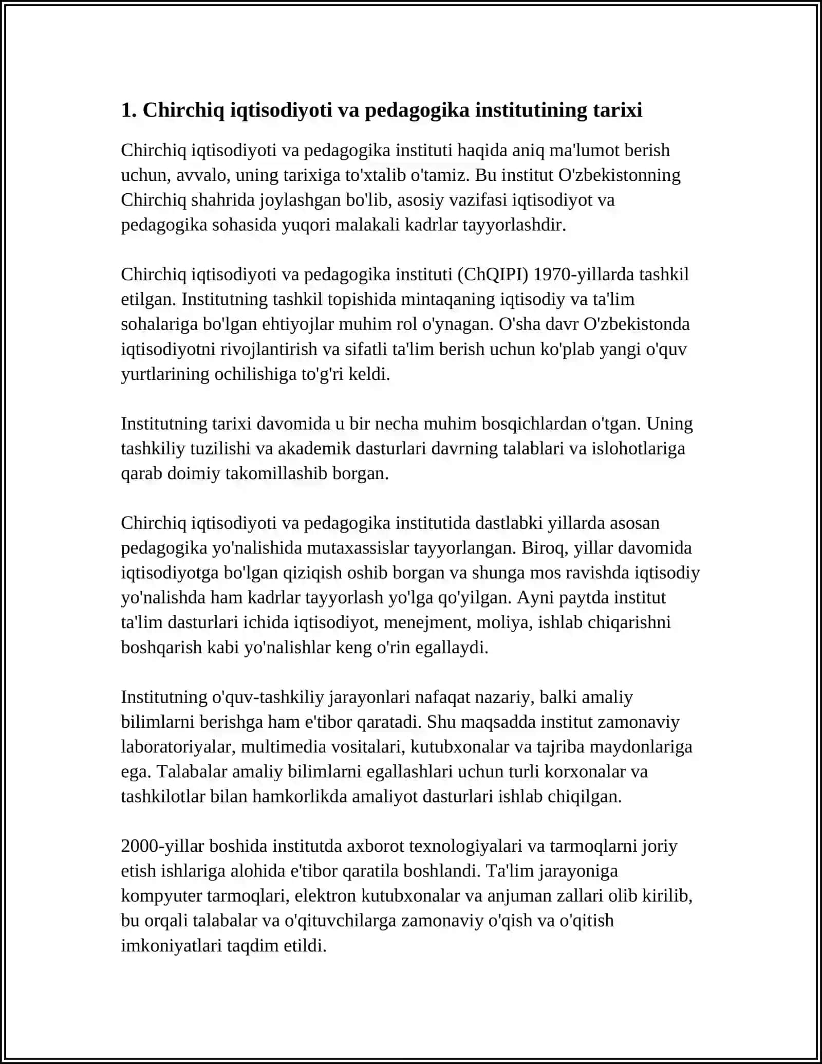 CHIRCHIQ TOSHKENT IQTISODIYOTI VA PEDAGOGIKA INSTITUTI 4