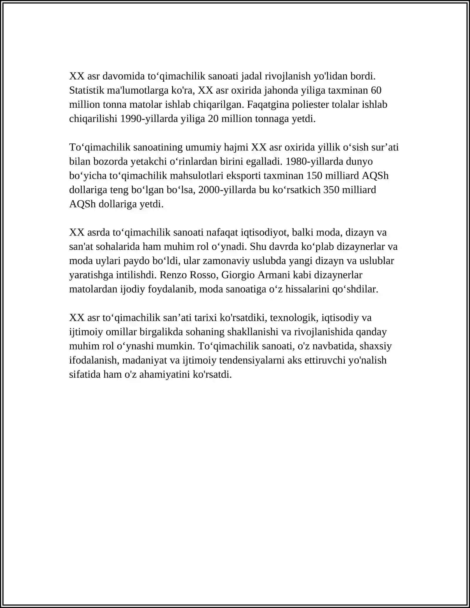 OʻZBEKISTON MADANIY MEROSI MOSKVA TOʻPLAMLARIDA. XX ASR OʻZBEKISTON TOʻQIMACHILIK BUYUMLARI 4