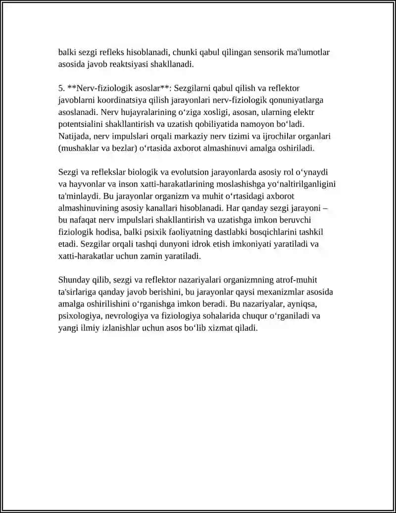 SEZGINING REFLEKTOR VA RETSEPTOR NAZARIYALARI 4