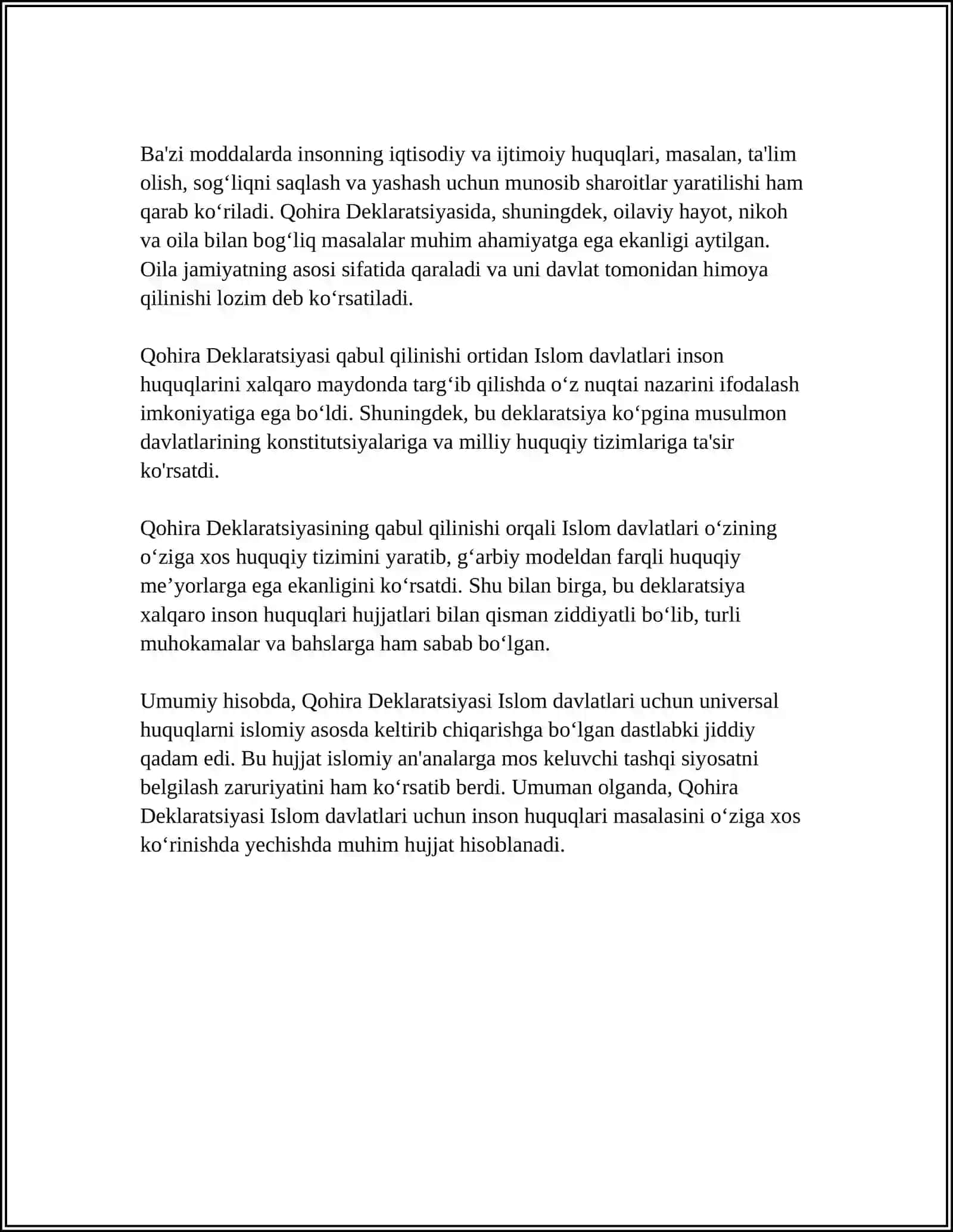 QOHIRA DEKLARATSIYASI TARIXI VA MAZMUNI 4