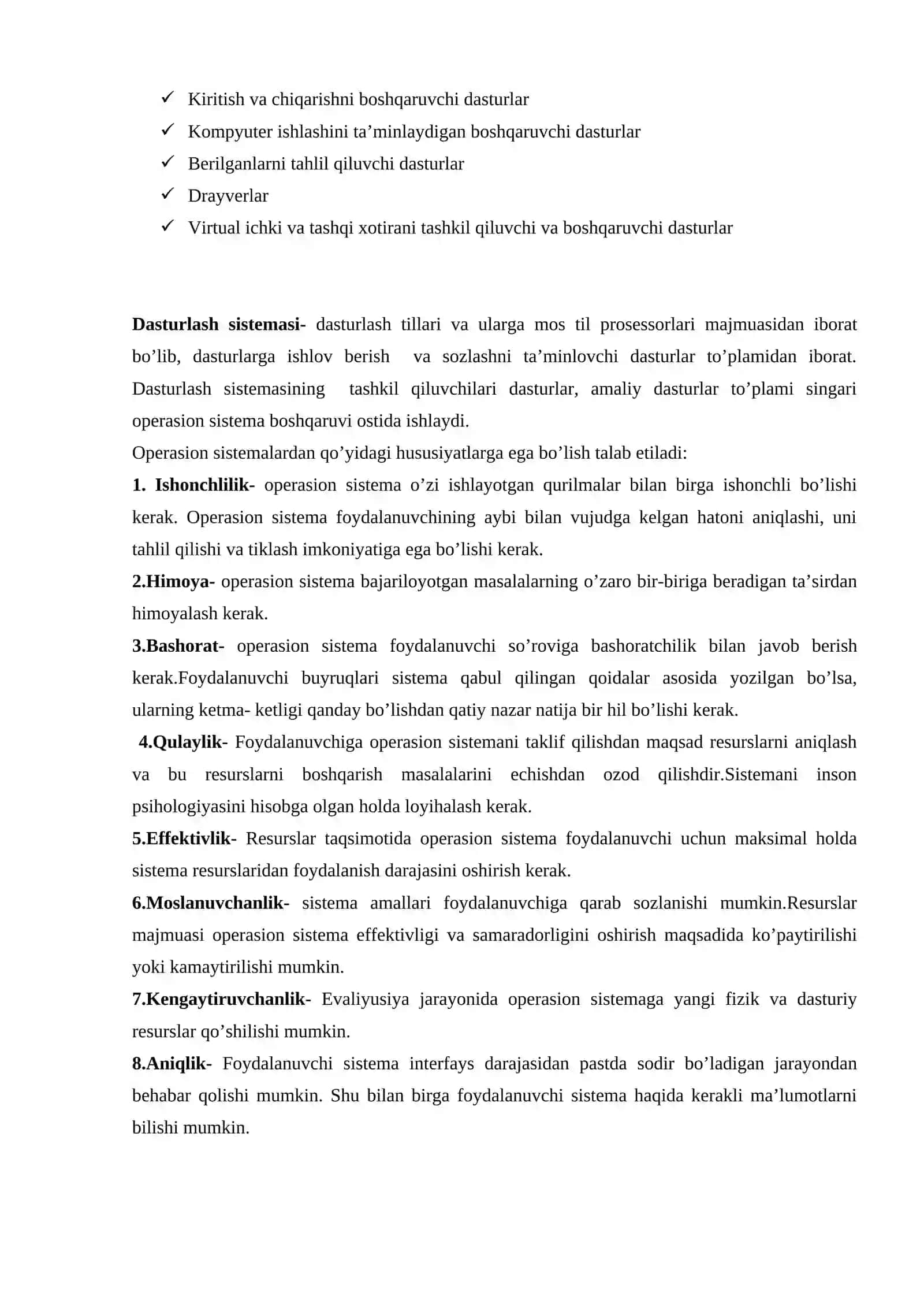 Amaliyot tizimlari va dasturiy ta’minotlar 4
