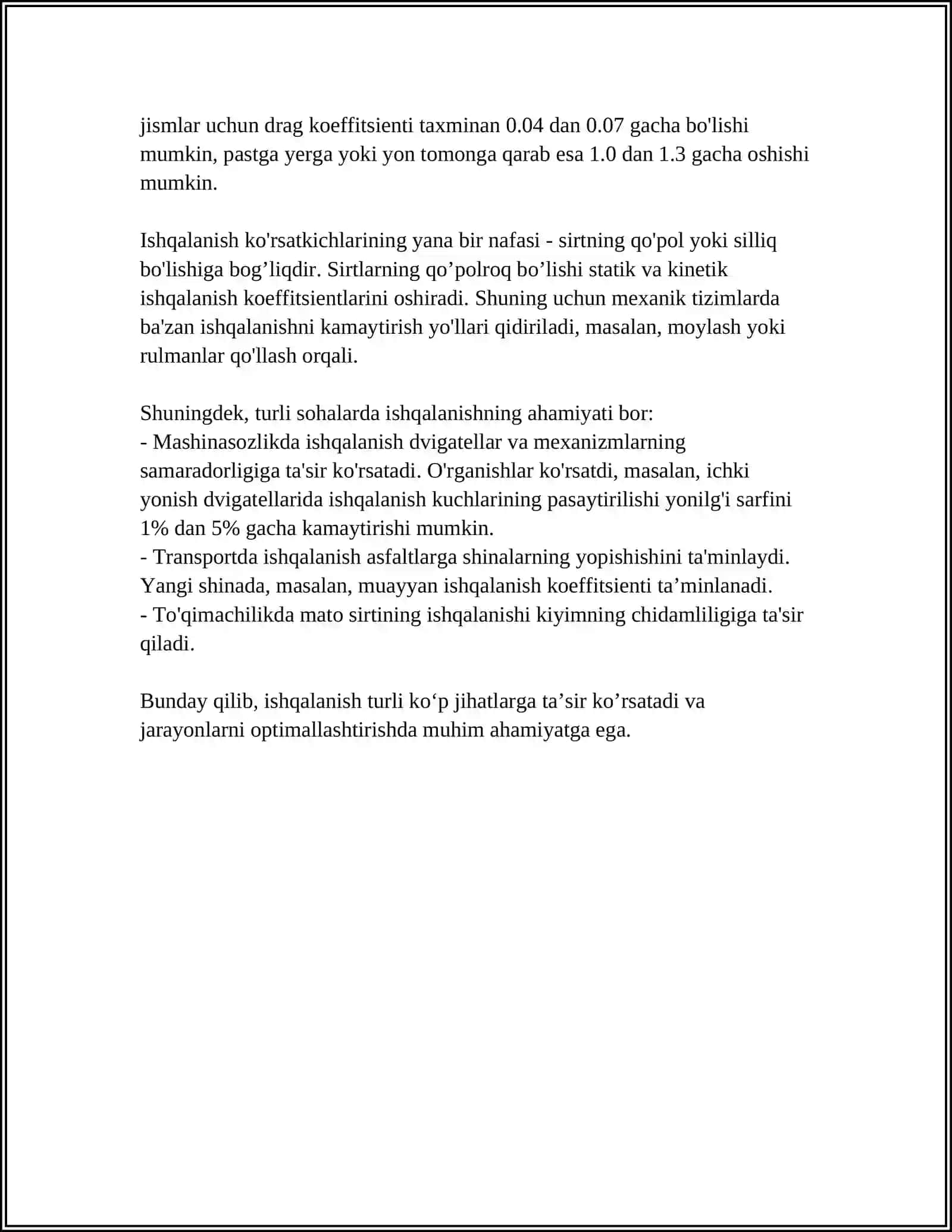 SIRPANISHDAGI ISHQALANISH QONUNLARI.ISHQALANISH BURCHAGI.ISHQALANISH KONUSI.JISIMLARNING ISHQALANISH KUCHI XISOBIGA OLINGANIDAGI MUVOZANATI 4