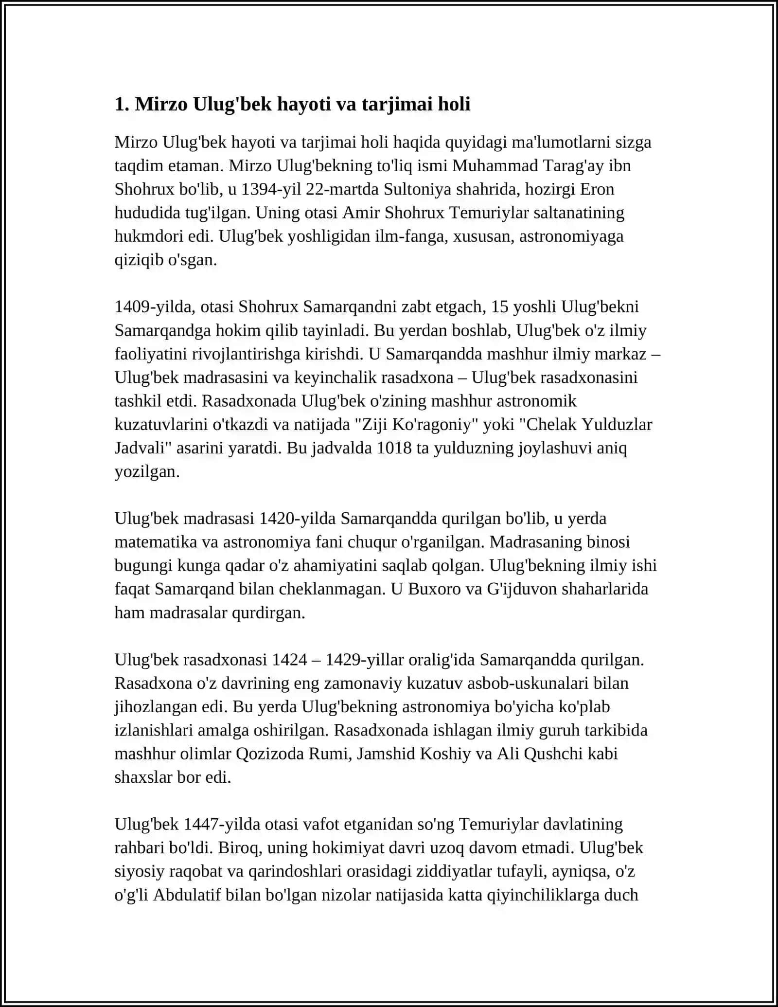 MIRZO ULUĞBEK DAVLAT ARBOBI VA BUYUK OLIM 4