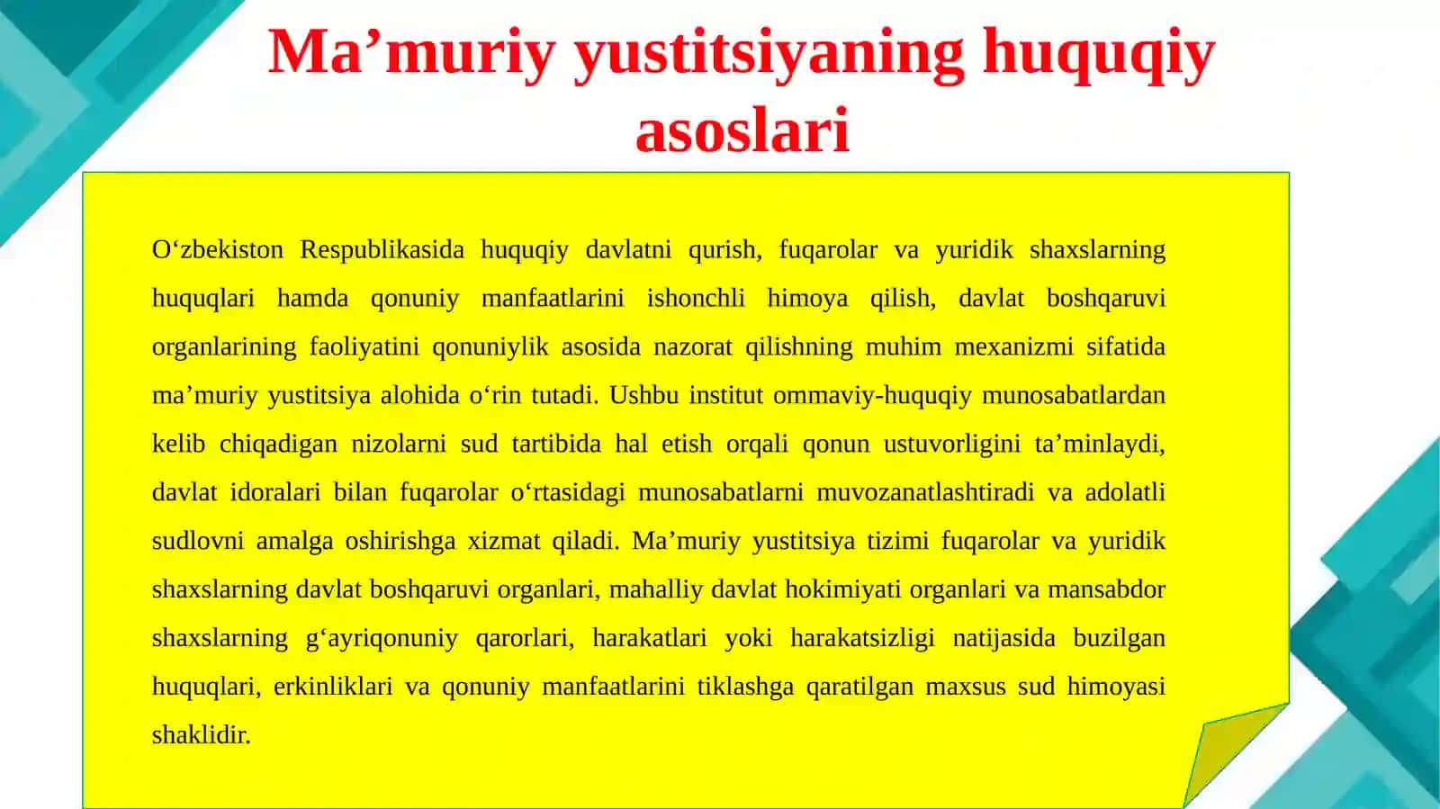 Ma’muriy yustitsiya 4