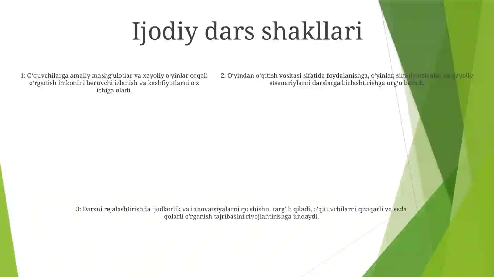 Maktabgacha TaʼLimda OʼYin Dars Shakllari 4