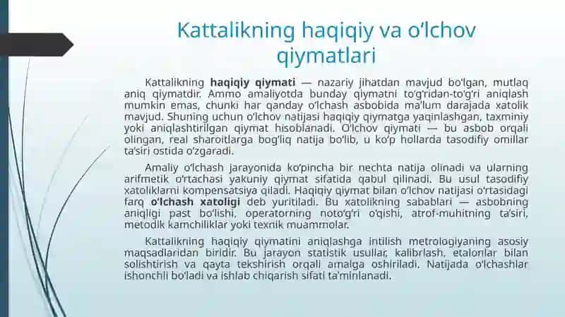 O‘lchanayotgan kattalikni ifodalash 4