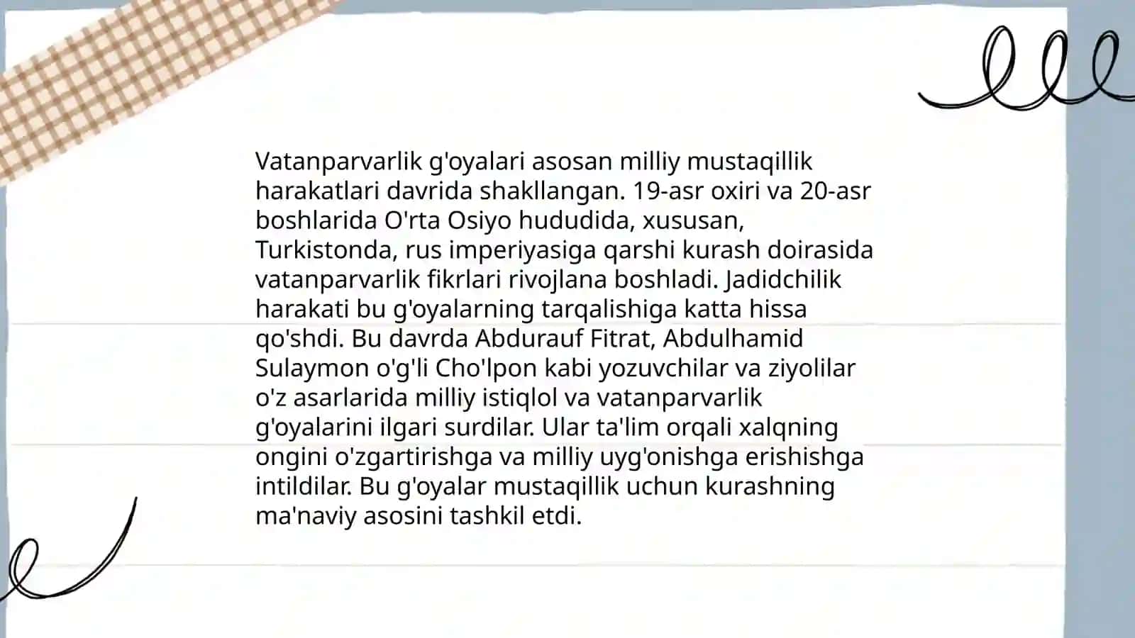 Vatanparvarlik tarbiyasi jarayonining paydo boʻlishi va vujudga kelishi toʻgʻrisida 4