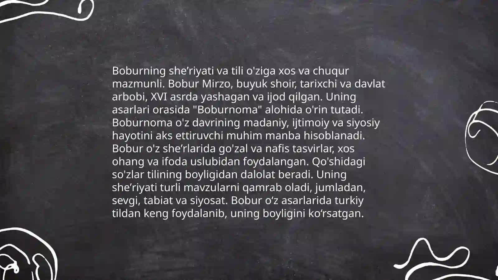 Boburning hayoti va ijodiy faoliyati 4