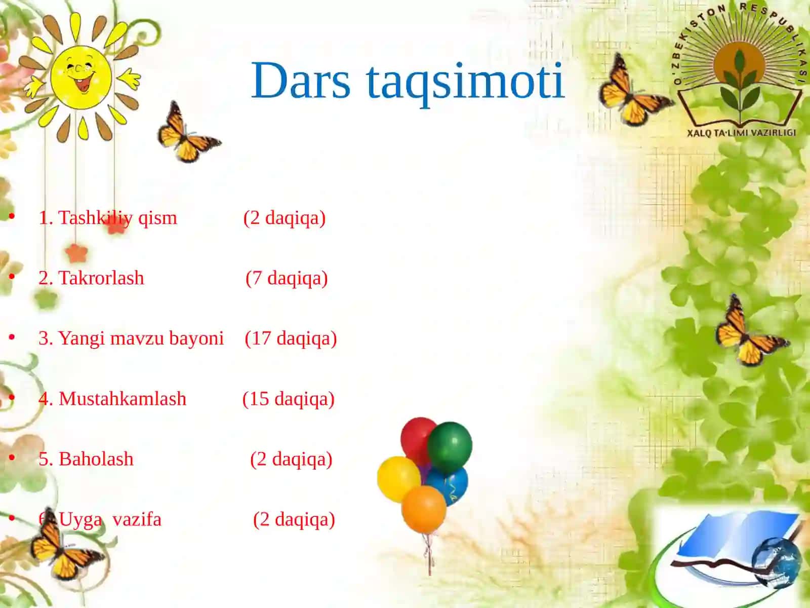 7-sinf Algebra fanidan dars ishlanma. Qavslarni ochish qoidalari 4