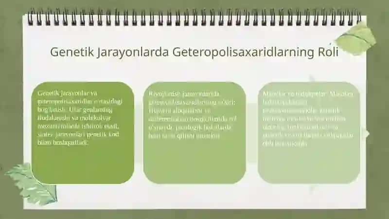 Geteropolisaxaridlarni ontogenez va kasalliklardagi oʻrni 4