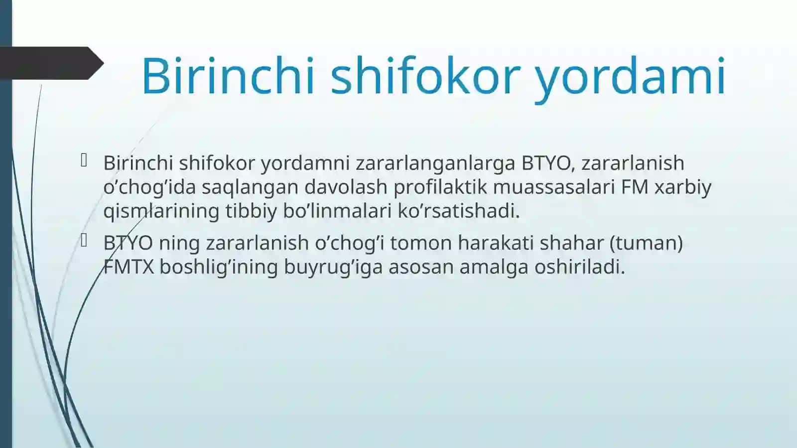SHIKASTLANISH O’CHOQLARIDA DASTLABKI SHIFOKOR YORDAMINI TASHKIL QILISH 4