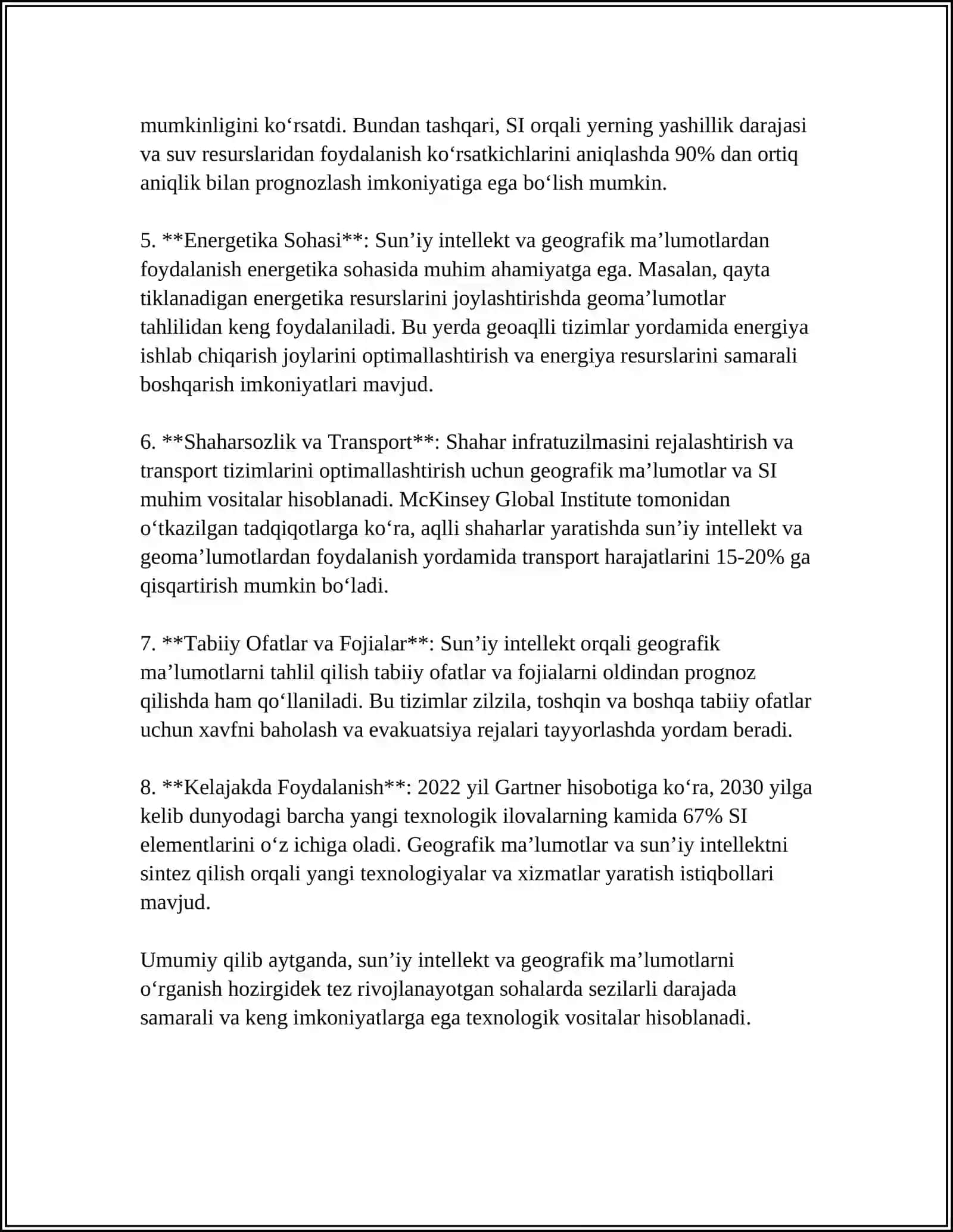 GEOGRAFIK MAʼLUMOTLARNI TAHLIL QILISHDA SUNʼIY INTELLEKTNING OʻRNI 4