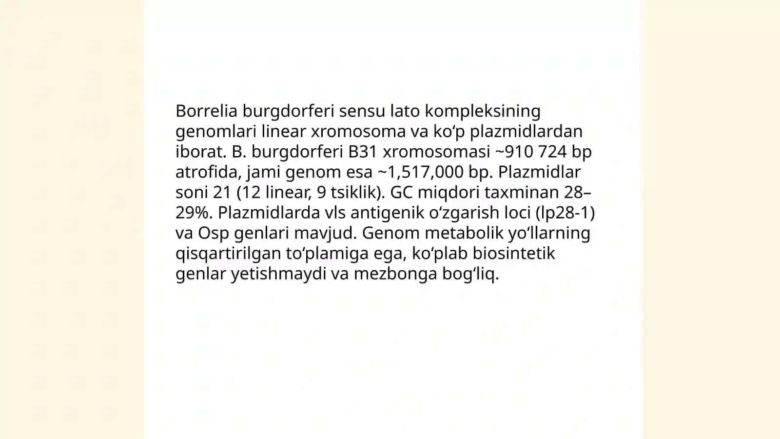 Borreliozlar morfologiyasi, strukturasi, tarqalganligi keltirib chiqaruvchi kasalliklari laboratoriya diagnostikasi 4