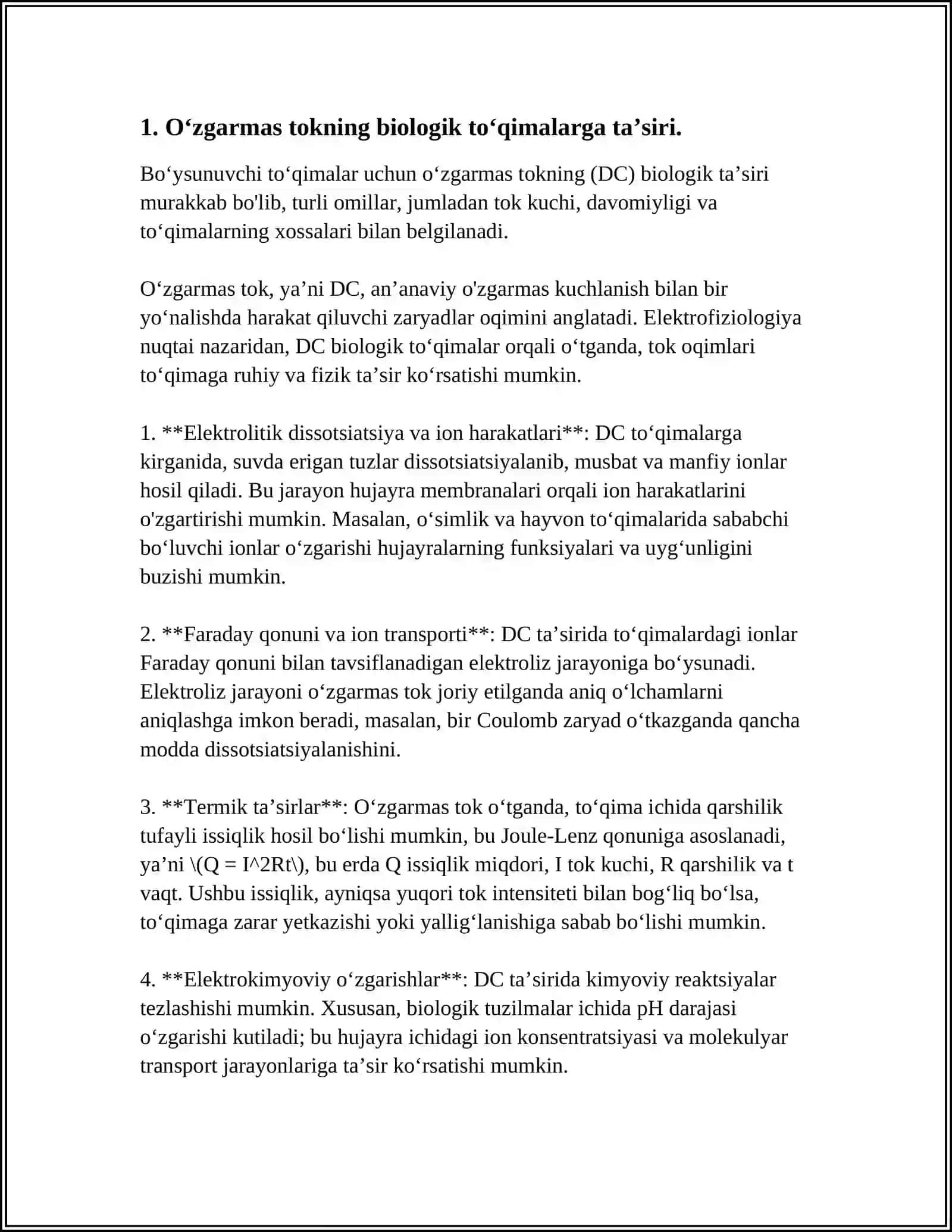 OʻZGARMAS TOKNING TIRIK ORGANIZM TOʻQIMALARIGA TAʼSIR MEXANIZMI VA DAVOLASH USULLARI 4