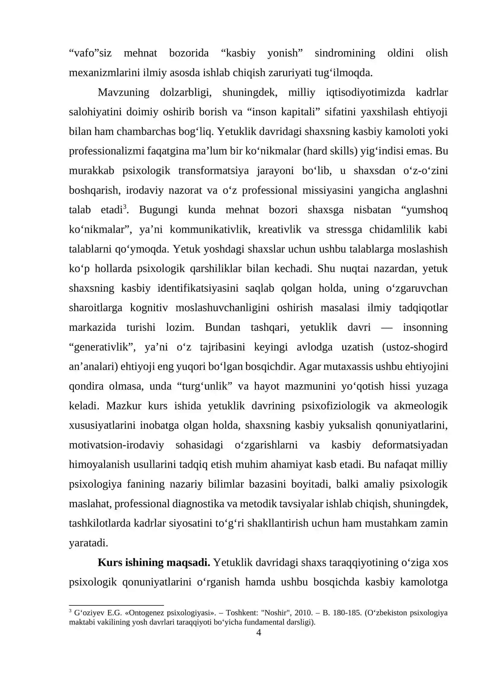 Yetuklik davrida shaxs taraqqiyoti va kasbiy kamolotning psixologik xususiyatlari 4