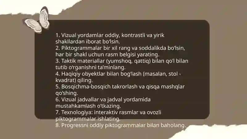 Aqli zaif bolalarga shaklarni o’rgatish 4