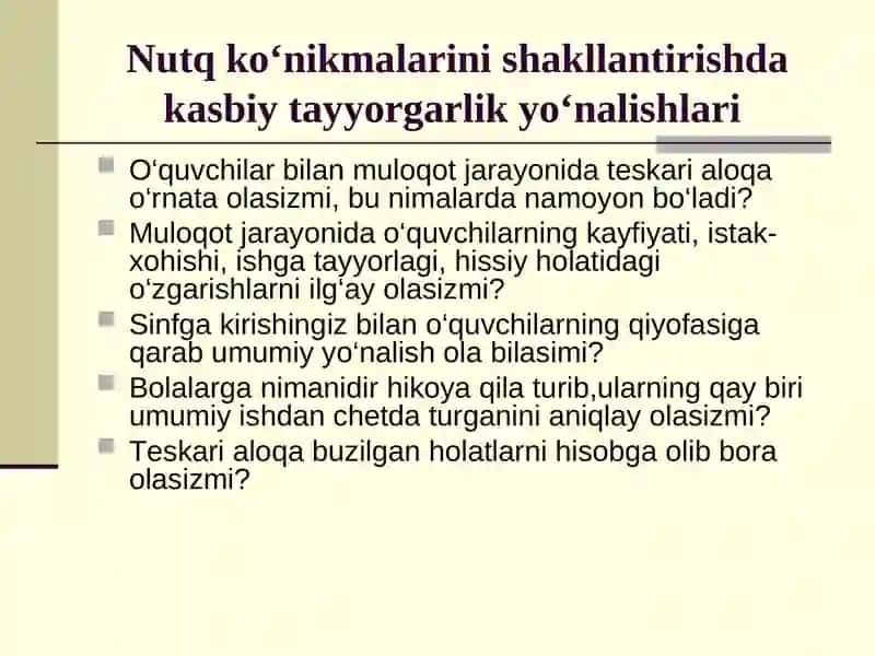 O‘qituvchining kommunikativ qobiliyatini rivojlantirishga qo’yiladigan talablar 4