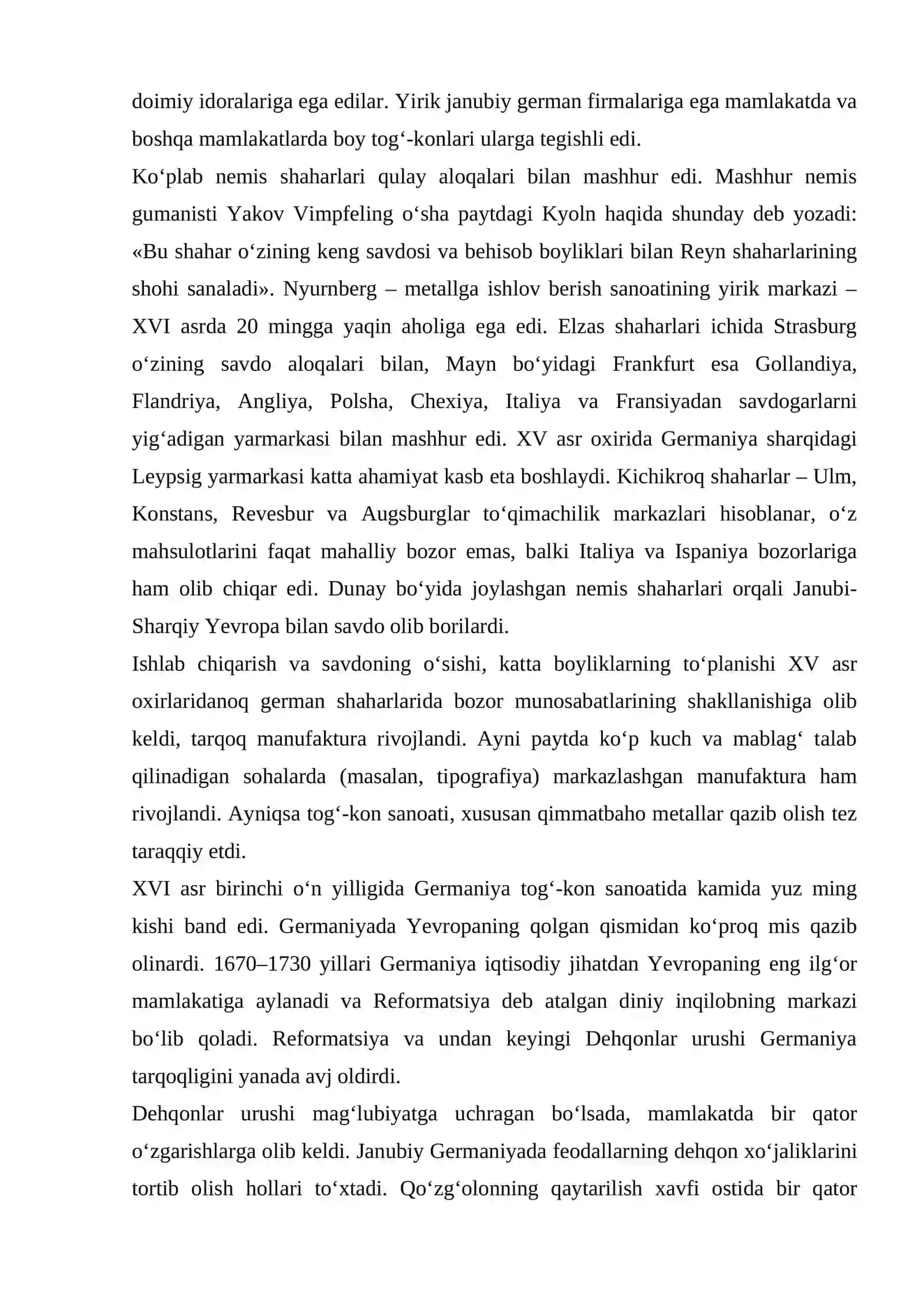 XVII ASRDAN 1870 YILLARGACHA GERMANIYA VA GERMAN DAVLATLARI 4