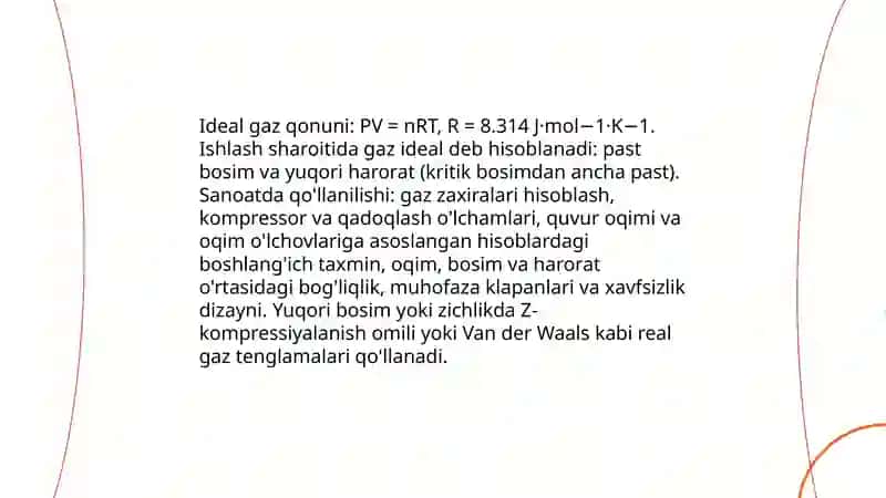 Termodinamik qonunlar va ularni tiriklikda tadbiqini o'rganish. Kleman dezorm usulida solishtirma issiqlik sigimini nisbatini aniqlash 4