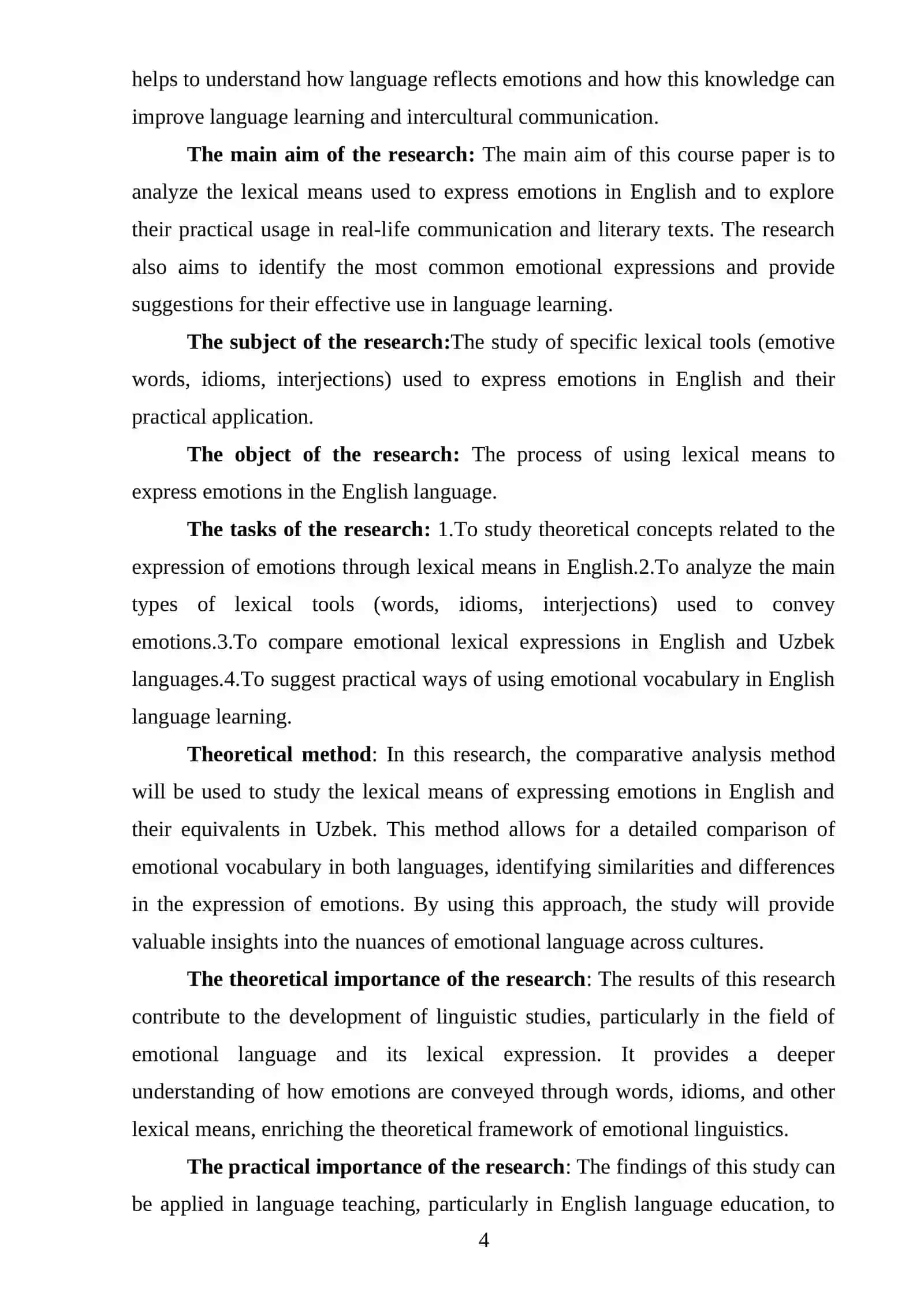 LEXICAL MEANS OF EXPRESSING EMOTIONS IN ENGLISH 4