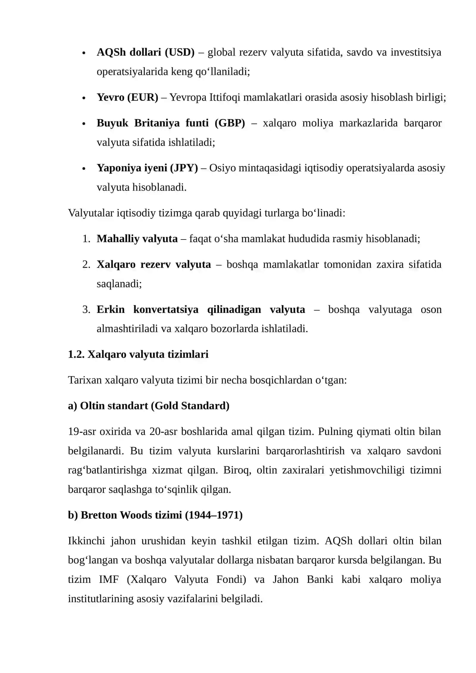 XALQARO VALYUTA, MOLIYA VA KREDIT MUNOSABATLARI 4