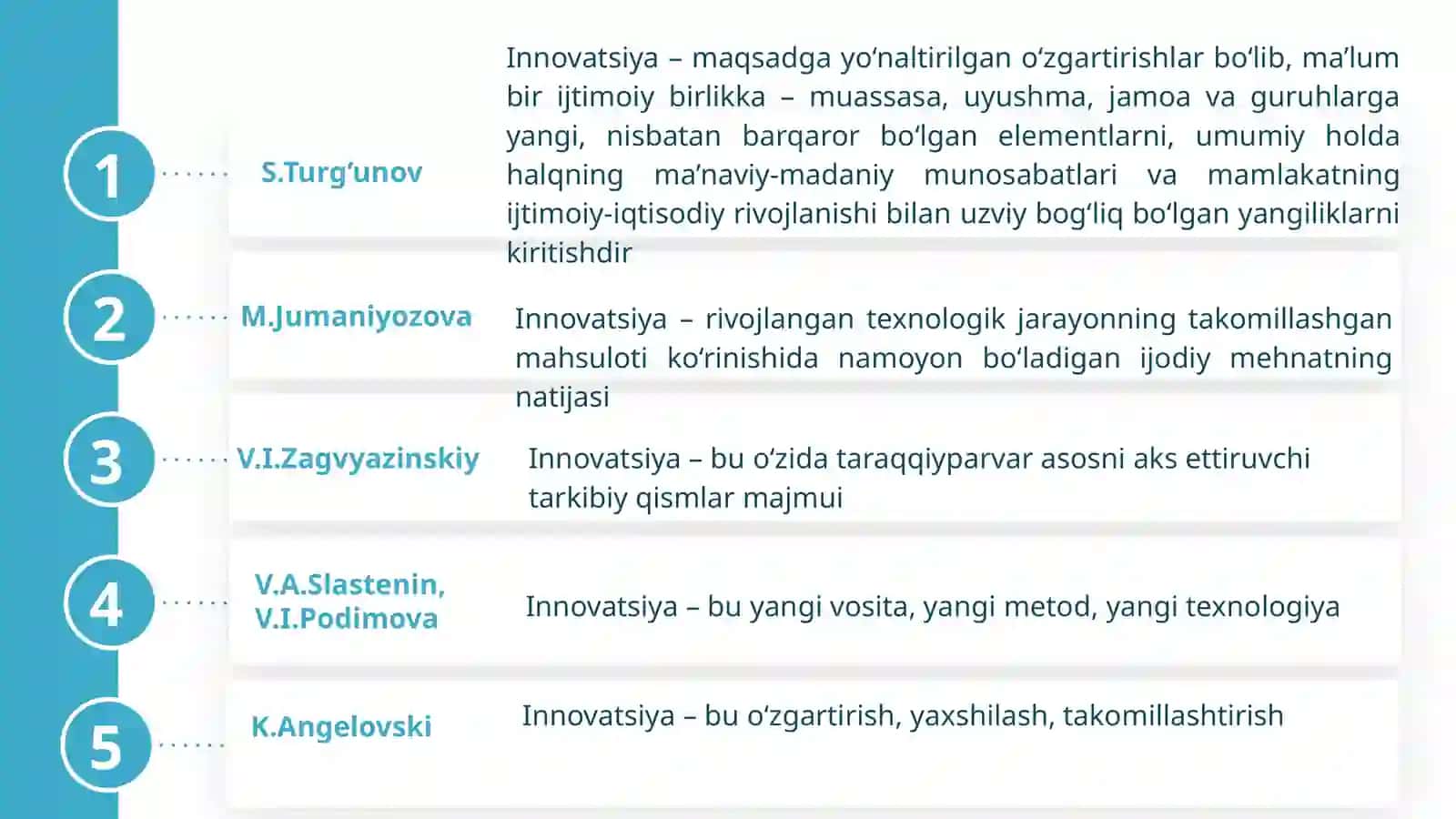 INNOVATSIYALARNI TA’LIM JARAYONIGA TATBIQ ETISHNING TASHKILIY -PEDAGOGIK ASOSLARI 4