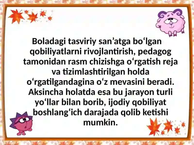 Maktabgacha yoshdagi bolalar nitasviriy qobiliyatini rivojlantirish 4