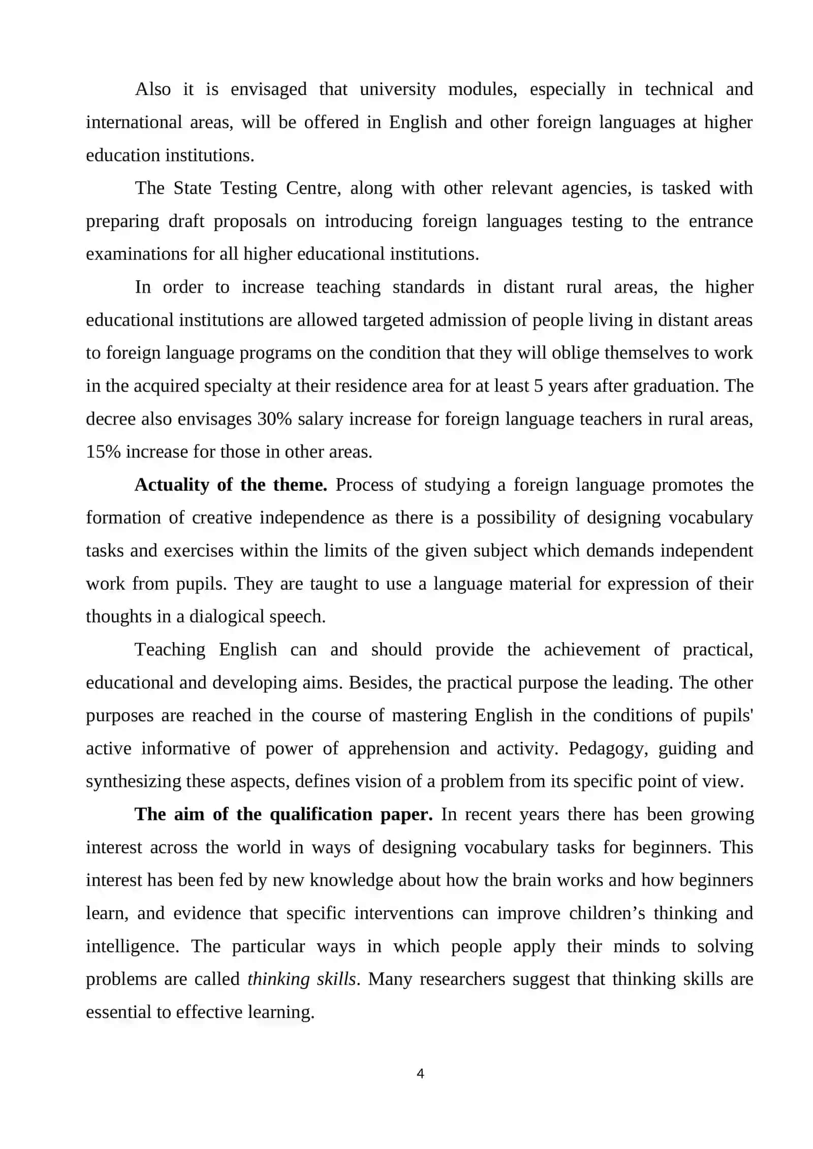 Designing vocabulary tasks for beginners of English as a second language 4