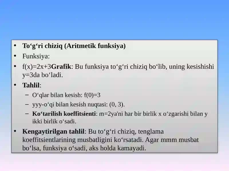 Mavzu:Turli ko‘rinishda berilgan funksiya grafiklarini analitik chizish. 4