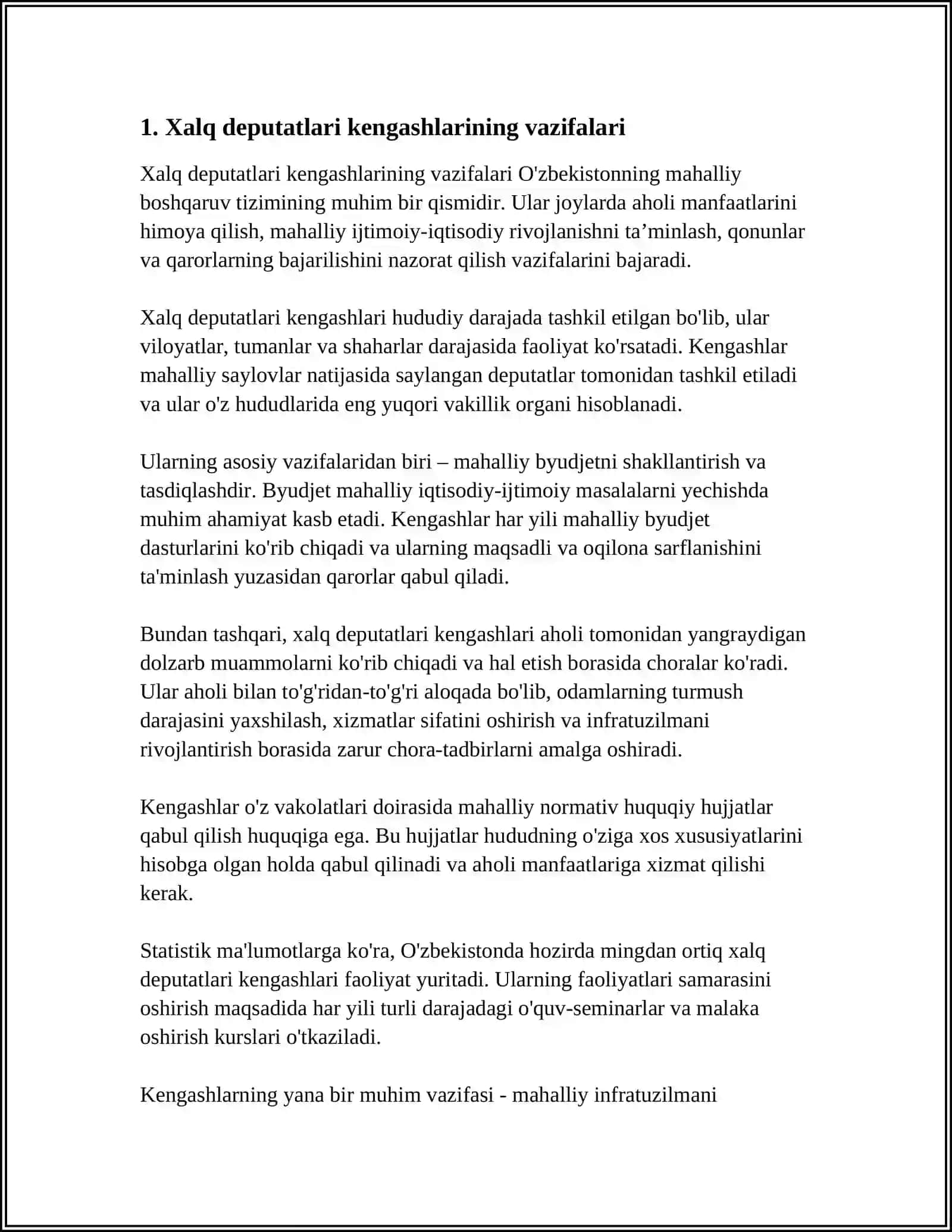 Xalq deputatlari kengashlarining vazifalari 4