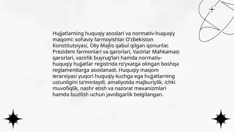 Sohaviy farmoyish hujjatlari 4