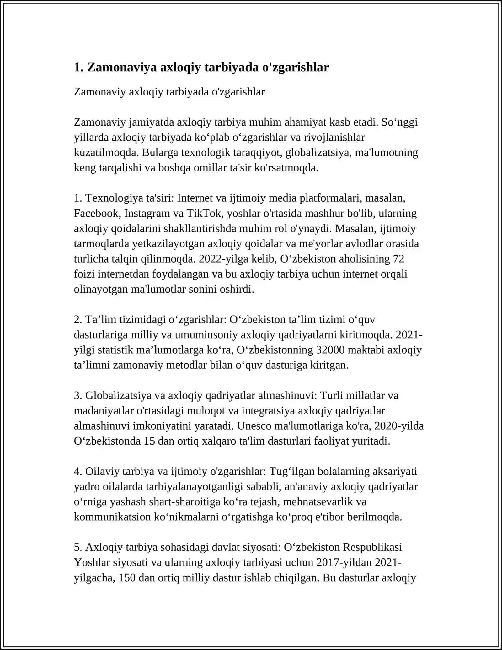 ZAMONAVIY AXLOQIY TARBIYANING YUTUQLARI VA KAMCHILIKLARI 4