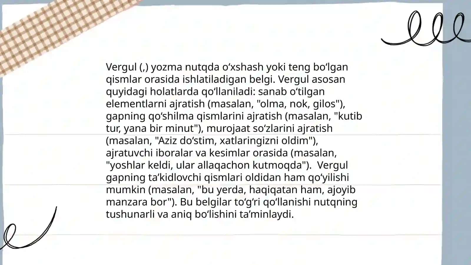 Punktuatsiya haqida umumiy maʼlumot 4