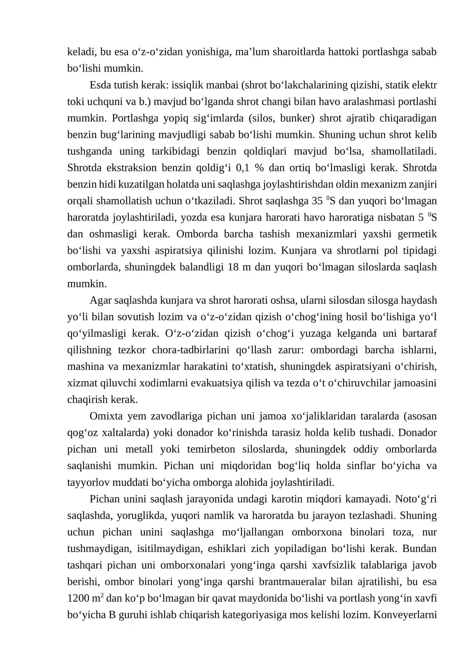 Xom ashyoni qabul qilish, joylashtirish, saqlash va uni ishlab chiqarishga uzatish 4