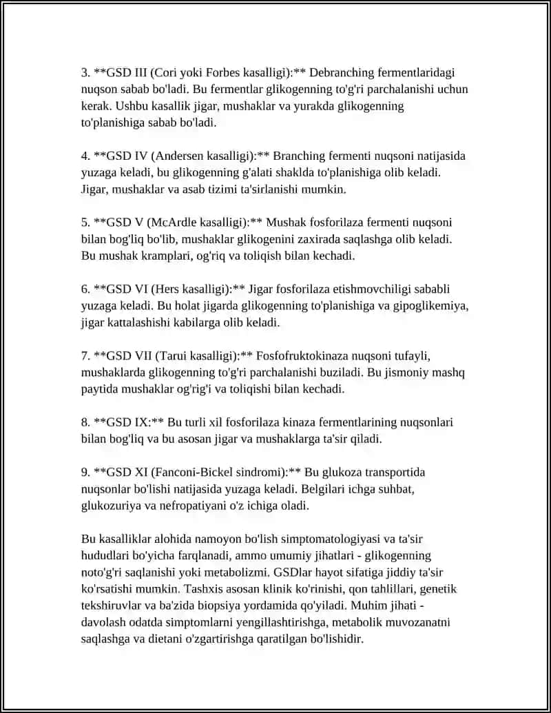 GLIKOGEN KASALLIKLARI 4