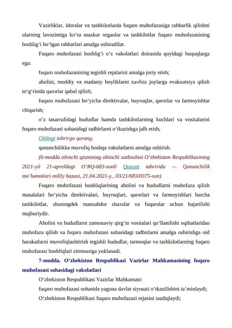 FUQORO MUHOFAZASI TO‘G‘RISIDAGI QONUNI 4