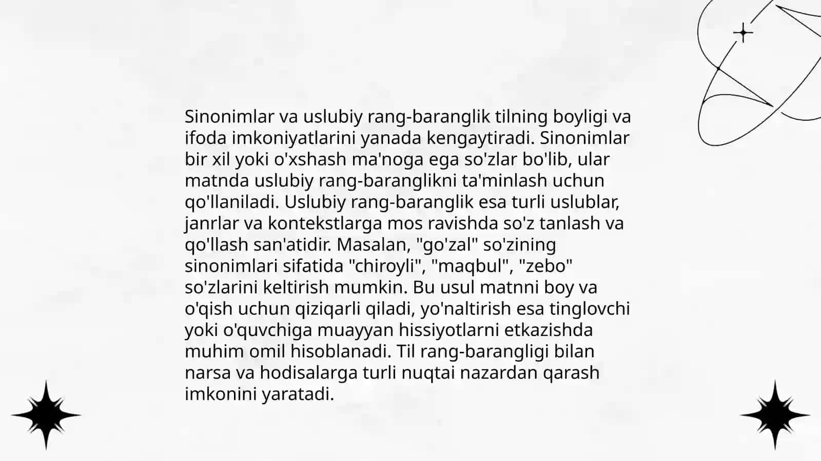 Sinonim, antonim, omonim va paronimlarning uslubiy vazifalari 4