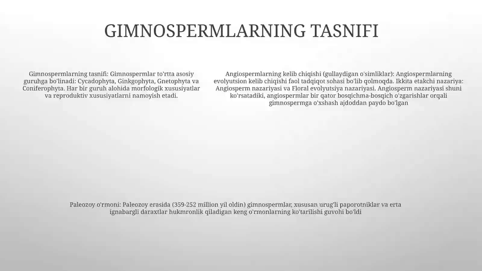 Ochiq UrugʻLi OʻSimliklarning Kelib Chiqishi 4